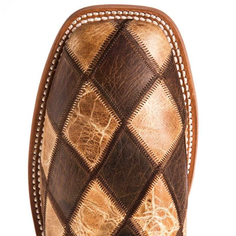 Horsepower Boots Men's Crazy Train Patchwork Cowboy Boots 7 Horsepower Boots Men's Crazy Train Patchwork Cowboy Boots - Image 5