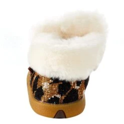 Twisted X Infant Leopard Print Sherpa Lined Driving Moc -Root Walk Shoes Store ICA0025 4