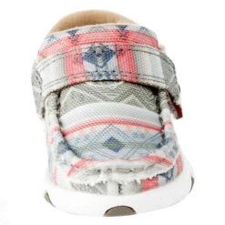 Twisted X Infant Hooey White And Tonal Stripes Driving Mocs -Root Walk Shoes Store IHYC002 2