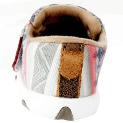 Twisted X Infant Hooey White And Tonal Stripes Driving Mocs -Root Walk Shoes Store IHYC002 4