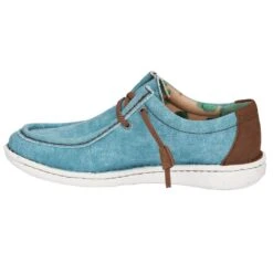 Justin Boots Women's Hazer Turquoise Lace Up Casual Shoe -Root Walk Shoes Store JL170 2