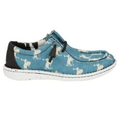 Justin Boots Women's Hazer Turquoise And Broncs Casual -Root Walk Shoes Store JL178 03
