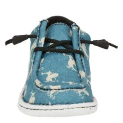 Justin Boots Women's Hazer Turquoise And Broncs Casual -Root Walk Shoes Store JL178 04