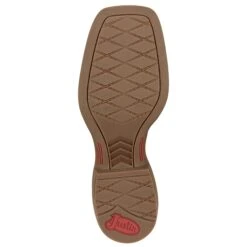 Justin Boots Women's Stampede Liberty Spicy Brown 11 In Top Square Toe Cowgirl Boot -Root Walk Shoes Store JST 007 SE2801