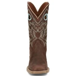 Justin Boots Women's Stampede Liberty Spicy Brown 11 In Top Square Toe Cowgirl Boot -Root Walk Shoes Store JST 008 SE2801