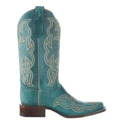 Circle G Women`s Turquoise Embroidered 12in. Boot -Root Walk Shoes Store L5880 5