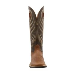 Twisted X Men's Buckaroo Buff Tan Vamp And Burnt Olive Shaft Cowboy Boot -Root Walk Shoes Store MBK0035 04