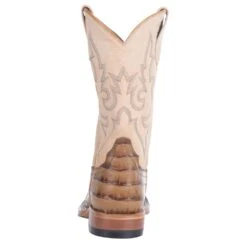 Macie Bean Girls Toasted Caiman Print Bleached Bone Cowboy Boot -Root Walk Shoes Store MK9158 3