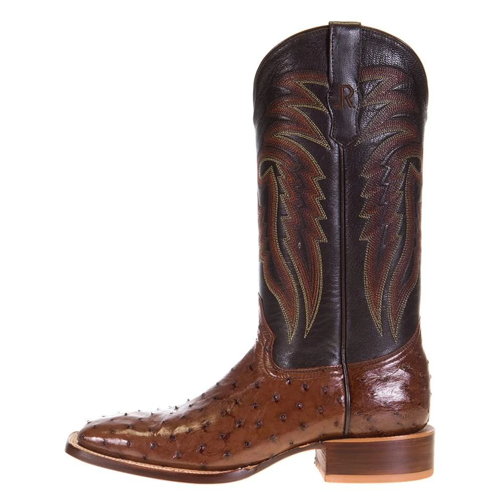 Men's R Watson Kango Tobac Full Quill Ostrich 13in. Espresso Goat Top Boots 5 Men's R Watson Kango Tobac Full Quill Ostrich 13in. Espresso Goat Top Boots - Image 3