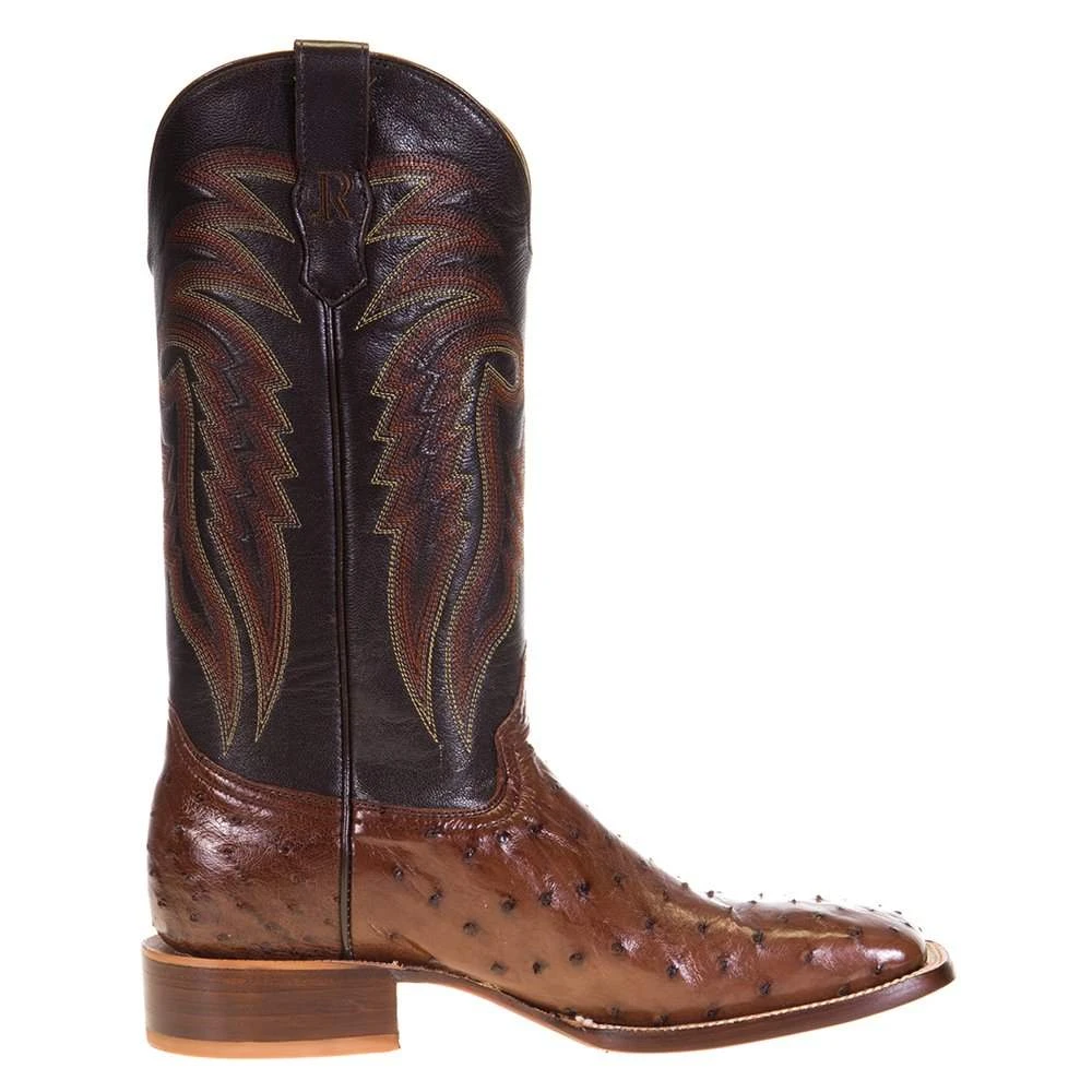 Men's R Watson Kango Tobac Full Quill Ostrich 13in. Espresso Goat Top Boots 7 Men's R Watson Kango Tobac Full Quill Ostrich 13in. Espresso Goat Top Boots - Image 5