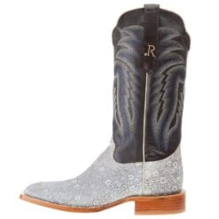 R Watson Boots Mens Natural Ring Tail Lizard 13in Chocolate Cowhide Boot 9 R Watson Boots Mens Natural Ring Tail Lizard 13in Chocolate Cowhide Boot -Root Walk Shoes Store RW7900 2 03