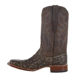 Tanner Mark Boots Men`s Matte Rustic Brown Elephant Print 12in. Brown Top Square Toe Boot 9 Tanner Mark Boots Men`s Matte Rustic Brown Elephant Print 12in. Brown Top Square Toe Boot -Root Walk Shoes Store TM207026 3