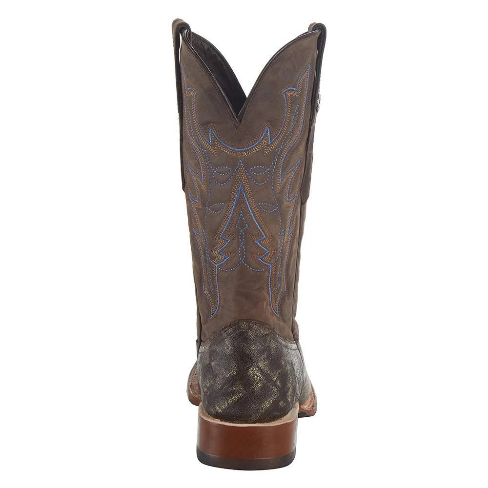 Tanner Mark Boots Men`s Matte Rustic Brown Elephant Print 12in. Brown Top Square Toe Boot 6 Tanner Mark Boots Men`s Matte Rustic Brown Elephant Print 12in. Brown Top Square Toe Boot - Image 4