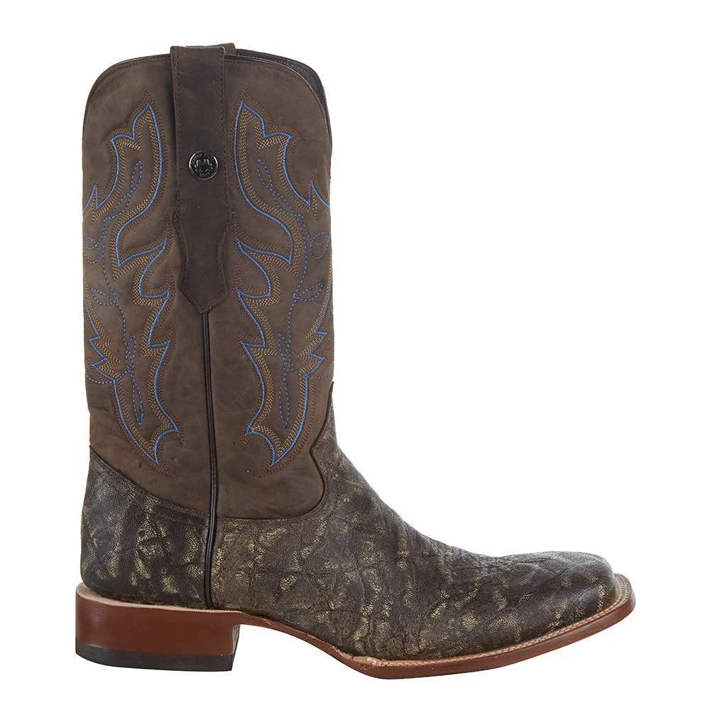 Tanner Mark Boots Men`s Matte Rustic Brown Elephant Print 12in. Brown Top Square Toe Boot 7 Tanner Mark Boots Men`s Matte Rustic Brown Elephant Print 12in. Brown Top Square Toe Boot - Image 5