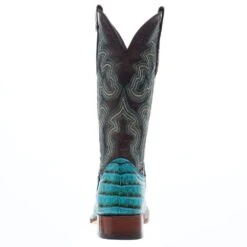 Tanner Mark Boots Womens Caiman Belly Print 13 In Turquoise/Tobacco Top Cowgirl Boot -Root Walk Shoes Store TML207070 04