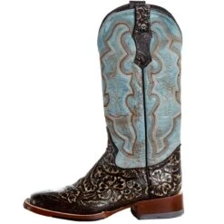 Tanner Mark Boots Women`s Tan Tooled Rustic Brown 13in. Boot 9 Tanner Mark Boots Women`s Tan Tooled Rustic Brown 13in. Boot -Root Walk Shoes Store TML207098 03