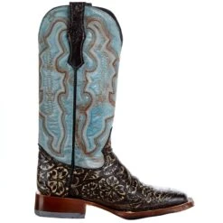 Tanner Mark Boots Women`s Tan Tooled Rustic Brown 13in. Boot 11 Tanner Mark Boots Women`s Tan Tooled Rustic Brown 13in. Boot -Root Walk Shoes Store TML207098 05