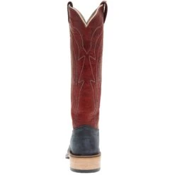 Olathe Boot Company Men`s Black Wyoming Reverse 16in Deep Red Navajo Bison Dog Top Cutter Toe Boot 10 Olathe Boot Company Men`s Black Wyoming Reverse 16in Deep Red Navajo Bison Dog Top Cutter Toe Boot -Root Walk Shoes Store TT14 04