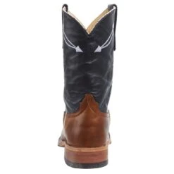 Anderson Bean Men's Anderson Bean Tan Horsebutt 10in. Navy Glove Top Square Toe Boot 11 Anderson Bean Men's Anderson Bean Tan Horsebutt 10in. Navy Glove Top Square Toe Boot -Root Walk Shoes Store X1006 4