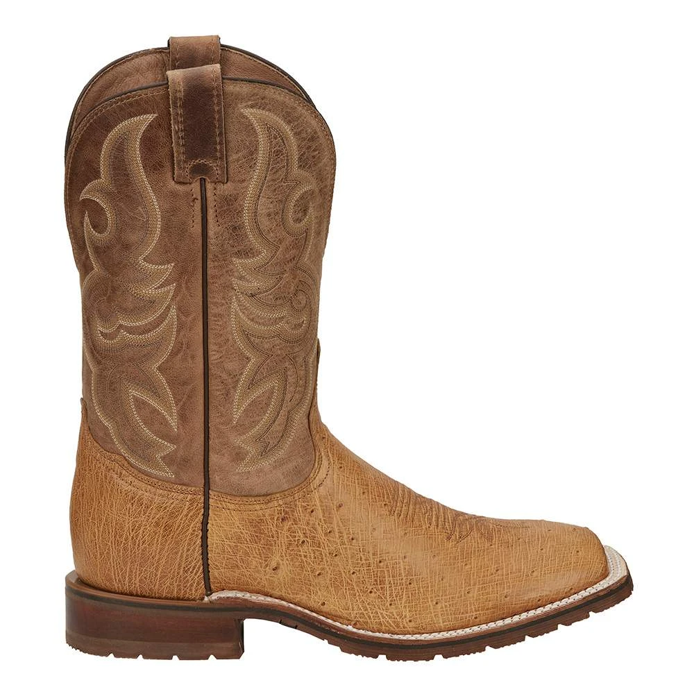 Tony Lama Men's Campbell Tan Smooth Ostrich 11in. TLX Performance Cowboy Boots 7 Tony Lama Men's Campbell Tan Smooth Ostrich 11in. TLX Performance Cowboy Boots - Image 5